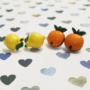 Orange and lemon earrings!